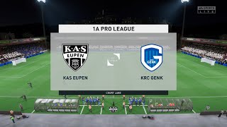 KAS Eupen vs KRC Genk 01022023 Jupiler Pro League FIFA 23 [upl. by Docia998]