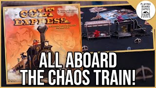 Its time board the chaos train in COLT EXPRESS Board Game Gameplay [upl. by Yenrab694]