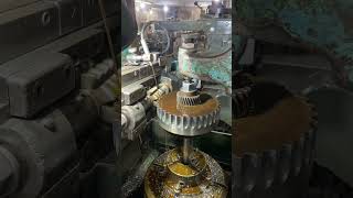 Chain Gear making Process on hobbing machine youtubeshorts shorts manufacturingprocess [upl. by Odlauso276]