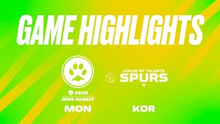 Union MonsHainaut vs House of Talents Kortrijk Spurs  Game Highlights [upl. by Pubilis]