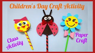 Childrens Day Craft Activity for School  Paper Craft  Classroom Activity  Primary Class Craft [upl. by Arodal]