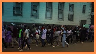 Protesters march in Nairobi ahead of Tuesday National shutdown [upl. by Anaihr]