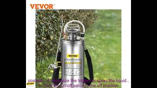 1005003122791802 VEVOR 4 12L Hand Powered Sprayer Stainless Steel Watering Spraying Spr [upl. by Nnayhs]