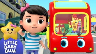 🚌 Wheels on the Bus KARAOKE 🚌 LITTLE BABY BUM  Sing Along With Me  Moonbug Kids Songs [upl. by Persis]