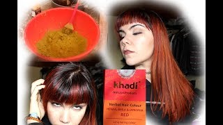 PELO ROJO CON HENNA MI EXPERIENCIA CON HENNA KHADI PATHITA 😇 [upl. by Donny]