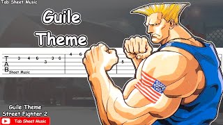 Street Fighter 2  Guile Theme Guitar Tutorial [upl. by Eartha186]