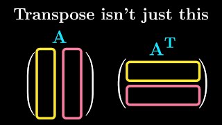 The deeper meaning of matrix transpose [upl. by Nacim]