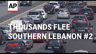 Thousands continue to flee southern Lebanon for Beirut and the north [upl. by Otis]