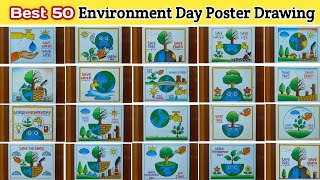 Environment Day Poster Drawing Ideas  World Environment Day Drawing  Save Environment Drawing [upl. by Asselim]