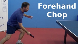 Forehand Chop  Table Tennis  PingSkills [upl. by Eldwen]