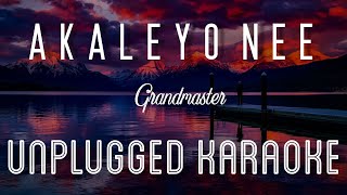 Akaleyo Nee  Grandmaster  Karaoke with Lyrics  unplugged  Mohanlal  Deepak Dev  Sebin Xavier [upl. by Anelem424]