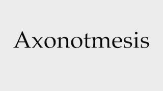 How to Pronounce Axonotmesis [upl. by Llenna]