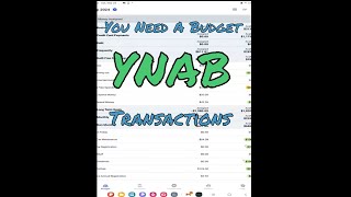 YNAB Transaction budget spendingtracker YNABtransaction [upl. by Neff]