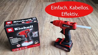 Einhell Akku Heißklebepistole TE CG 18 Li Solo im Test [upl. by Gnik848]