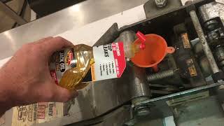 ADDING “hydraulic jack fluid” to a floor jack bleeding out the air harbor freight 2 ton [upl. by Verlie]