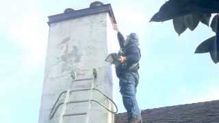 Elastomeric Coating over Stucco Chimney Repair Crown Flashing Drip Edge [upl. by Desta]