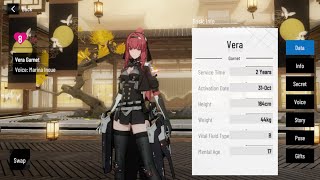 Vera Garnet  All Voice Lines JP  CN  Secrets  Level 8 Affection  Punishing Gray Raven [upl. by Ahtoelc528]