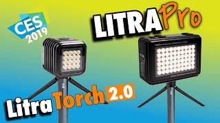 Litra Torch 20 amp Litra Pro  Action Camera Lighting  CES 2019 [upl. by Hairehcaz575]