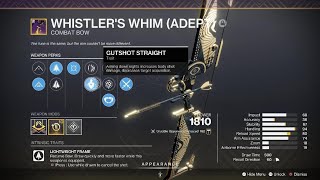 The FASTEST BOW In DESTINY 2 Can Carry A Lobby  Whistlers Whim ADEPT Matador 64  DROP IGNEOUS [upl. by Terrel]