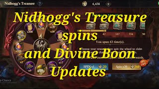 King of Avalon Nidhoggs Treasure Spins amp Divine Boon Upgrades  DB7 Gameplay [upl. by Danna]