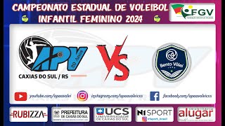 CAMPEONATO ESTADUAL DE VOLEIBOL INFANTIL FEMININO  APV UCS x BENTO [upl. by Krigsman398]