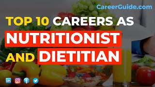 Top 10 Careers As Nutritionist And Dietitian With Average Salary [upl. by Eigram]