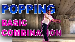 Easy combo of Popular POPPING BASICS  POPPING DANCE TUTORIAL  ALIREZA SONIC [upl. by Itsim]