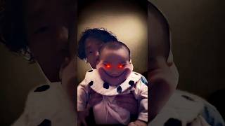 Baby 👻 Horrify Trying tik tok filter 😂 wait for me 😝 scaryface shorts funniestvideo scary [upl. by Llertrac448]