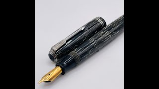 Parker Vacumatic Shadow Wave Silver Fountain Pen Restored [upl. by Aiza]