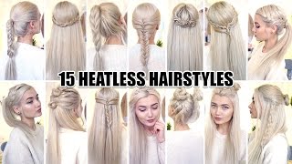 15 Braided Back To School HEATLESS Hairstyles [upl. by Akeemahs896]