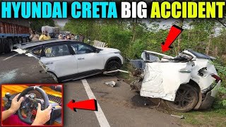 HYUNDAI CRETA 2020 TOP SPEED TEST DRIVING ON HILLS BIG ACCIDENT WITH LOGITECH G29 [upl. by Klaus665]