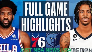 Grizzlies vs 76ERS  NBA Full Game Highlights Today  nbahighligths [upl. by Chisholm]