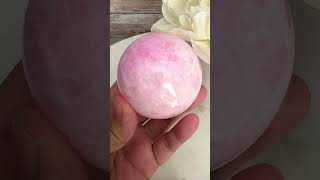 Premium quality pink Hemimorphite sphere SMoonCrystalscom [upl. by Anigroeg528]