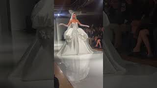 Sneak Peek Pnina Tornais new Aura Collection at New York Bridal Fashion Week [upl. by Aicilav]