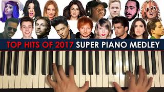 23 TOP HITS OF 2017 IN 6 MINUTES SUPER PIANO MEDLEY by Amosdoll [upl. by Eceinhoj169]