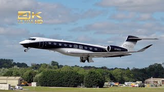 Gulfstream Aerospace G700 N706GD departure at RAF Fairford RIAT 2024 AirShow [upl. by Osbourne297]