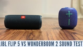 JBL Flip 5 vs UE Wonderboom 2 Sound Test [upl. by Leeanne126]