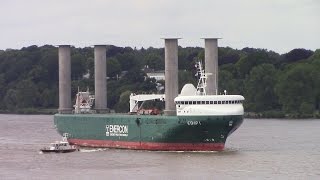 Cargo Ship ESHIP 1 inbound into Hamburg Germany on Elbe River june 16 2015 [upl. by Fisk]