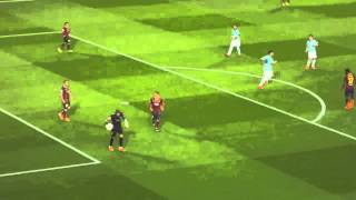 Victor Valdes horror injury from the stands Barcelona vs Celta Vigo 3 0 2014 HD [upl. by Nai29]