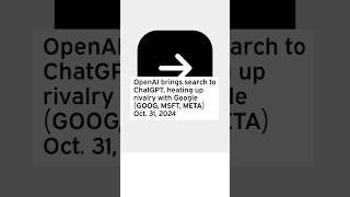 OpenAI brings search to ChatGPT heating up rivalry with Google GOOG MSFT META [upl. by Orofselet]
