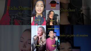 Aayi Nai Stree 2  Whos Best Cover By Richa Sharma vs Shinchan vs Emma vs Tejmuzik  Angel Raf [upl. by Maon751]