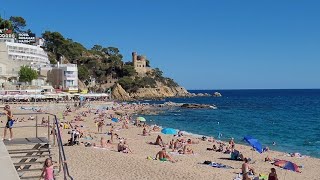 Lloret de Mar Beach Walk  Spain🇪🇸 Sept 24 2023 4K HDR [upl. by Suivatal]