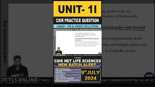 CSIR Practice Question  Unit 1  Topic I Stability of proteins and nucleic acids [upl. by Leilani97]