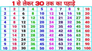 2 से 30 तक पहाड़े  table  pahada  2 se 30 tak pahada  2 ka pahada [upl. by Ahtaga]