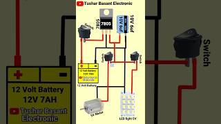 7805 IC 12 Volt to Convert 5 Volt Connection DIY Project shorts [upl. by Alyn]