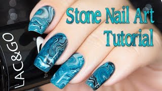 Stone Nail Art Using Gel Polish [upl. by Asemaj149]