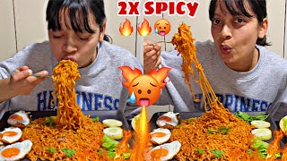 2X SPICY BULDAK RAMEN🔥🔥🔥🥵 LASTAI PIROO🔥 [upl. by Ranice]