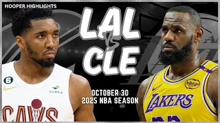 Los Angeles Lakers vs Cleveland Cavaliers Full Game Highlights  Oct 30  2025 NBA Season [upl. by Eelano]