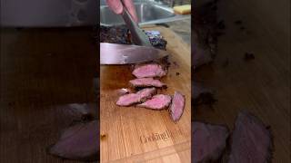 SeartoOven method on a couple New York Strips kinders steak castironcooking [upl. by Asiralc]