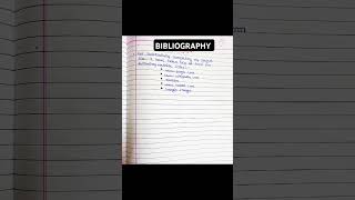 BIBLIOGRAPHY  How To Write ✍️ Bibliography In English  Bibliography For Project File [upl. by Ahsikrats]